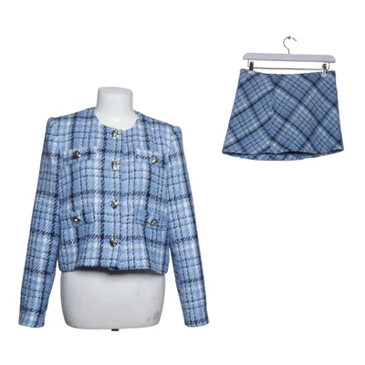 Skirt suit (Blue, White, Black) from Mango Acrylic, Cotton, Polyester, Viscose