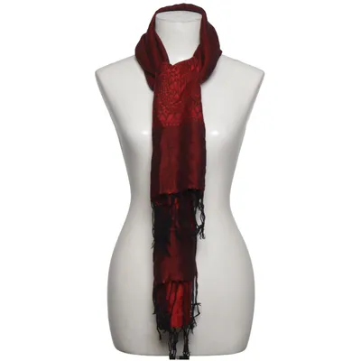 Sjaal (Rood, Zwart) van Pashmina Zijde