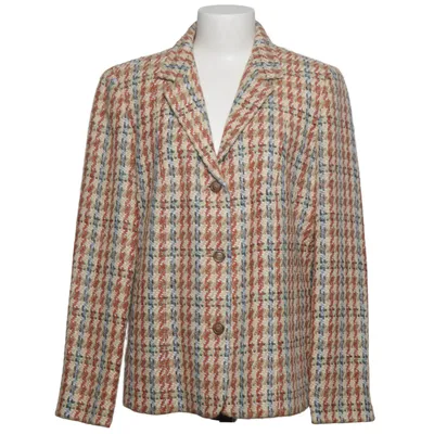 Blazer (Beige, Mehrfarbig) von Laura Lebek Acryl, Baumwolle, Polyester, Wolle