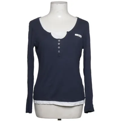 Henley T-shirt (Blå, Hvid) fra ESPRIT Collection Viscose