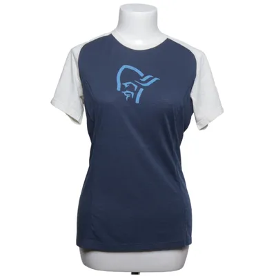 Base layer shirt (Blue, White) from Norrøna Polyester, Wool
