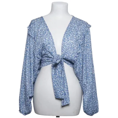Wrap blouse (Blue, White) from Pull & Bear Elastane, Polyester