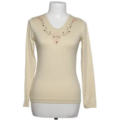Langærmet t-shirt (Beige, Flerfarvet) fra Cecilia Classics Elastan, Polyamid