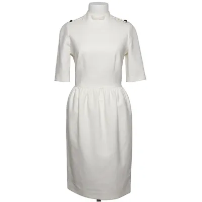 Kjole (Hvid) fra Burberry Bomuld, Cupro, Elastan, Polyester, Viscose