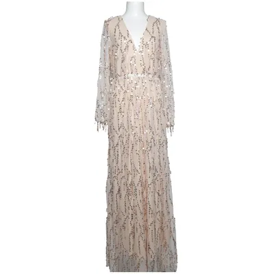 Avondjurk (Beige) van Giffniseti Katoen, Polyester
