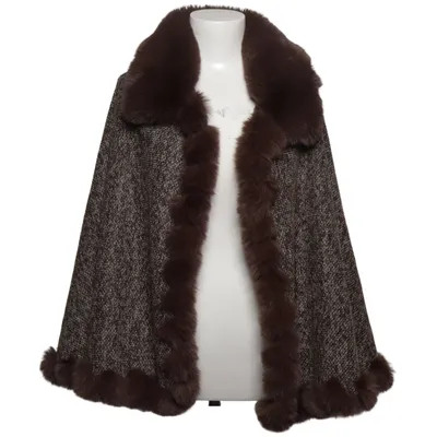 Cape (Gris, Marron) de Vince Camuto Fausse fourrure, Polyester