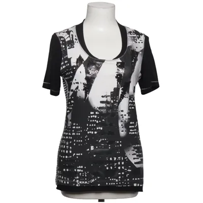T-shirt (Noir, Blanc) de Crisca Élasthane, Viscose
