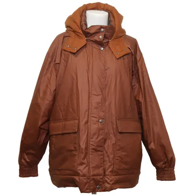 Parkas (Brun) från Poetry Acetat, Bomull, Dun, Fjädrar