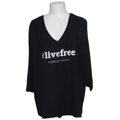 T-shirt (Noir) de Fiorella Rubino Coton, Élasthane
