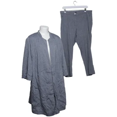 Jakkesæt (Blå, Grå) fra Selection by Ulla Popken Elastan, Linned, Polyester, Viscose