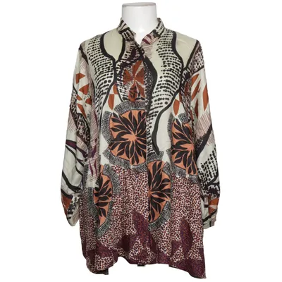 Blouse (Beige, Multicolored) from Qneel Silk, Viscose