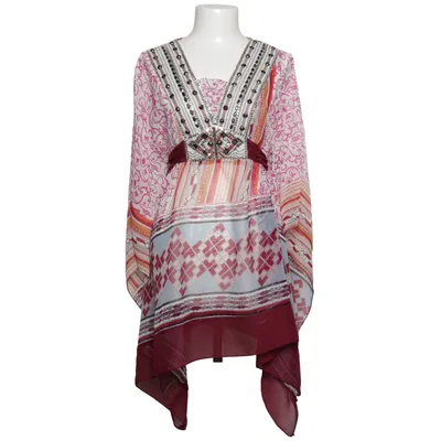 Kaftan (Pink, Mehrfarbig) von Angelie Polyester, Viskose