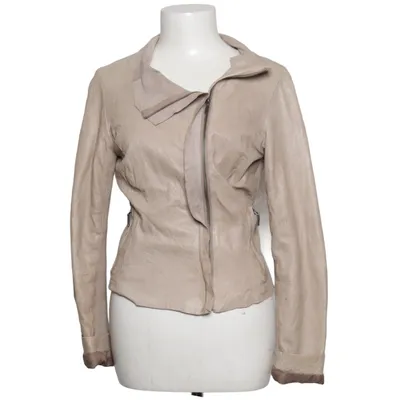 Biker jacket (Beige) from Cigno Nero Leather