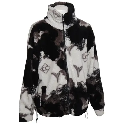 Fleece jacket (Black, White, Gray) from Carlo Colucci Elastane, Polyester