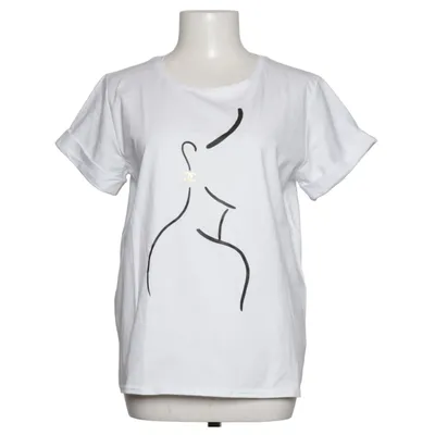 T-shirt (Vit) från Lara Bomull, Elastan