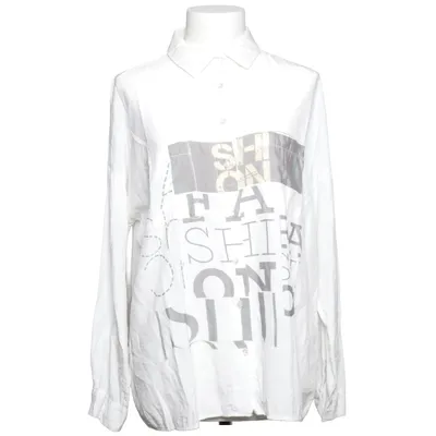 Shirt (White, Gray) from Funky Staff Polyester, Viscose