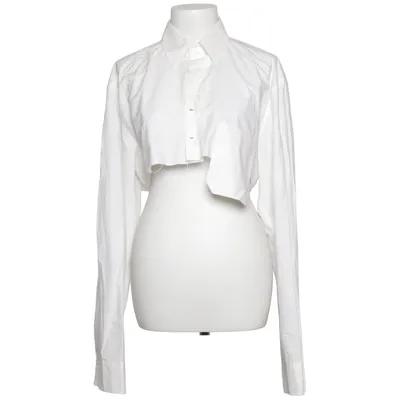 Crop top (White) from Source Unknown Cotton