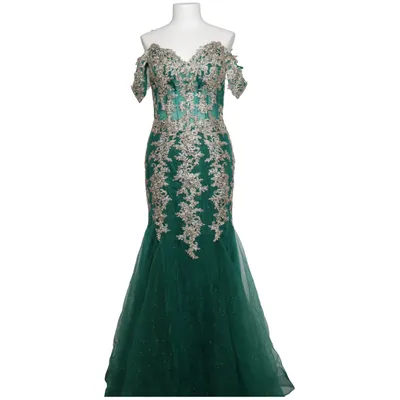 Abendkleid (Grün, Gold) von F&P Polyamid, Polyester