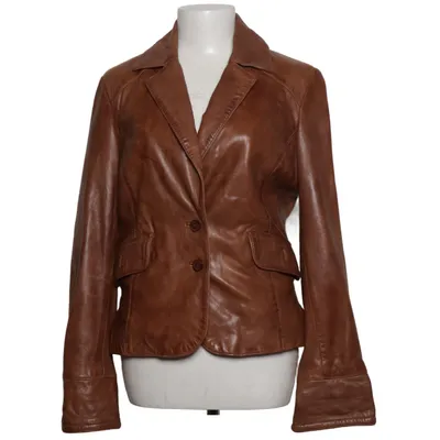 Läderkavaj (Brun) från Modeszene Skinn, Polyester