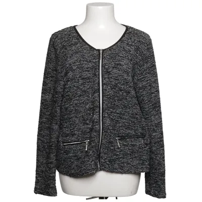 Strickjacke (Schwarz, Grau) von Lisa Tossa Acryl, Baumwolle, Metallfaser, Polyester, Viskose