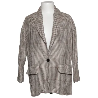 Blazer (Brown) from Masscob Acetate, Cotton, Linen, Polyamide, Viscose