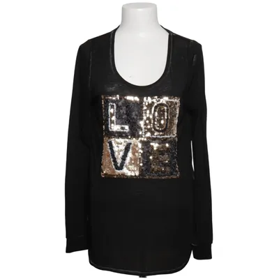 Long sleeve T-shirt (Black, Gold) from Gwynedds Cotton, Polyester