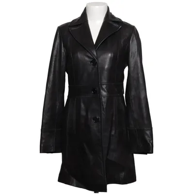 Leather coat (Black) from Boco Leather, Polyester