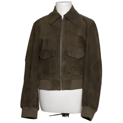 Leather jacket (Green) from About You x Marie von Behrens Cotton, Elastane, Leather, Polyester