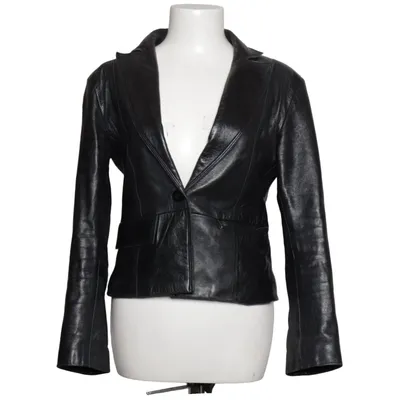 Læderblazer (Sort) fra Next Petite Læder, Polyester
