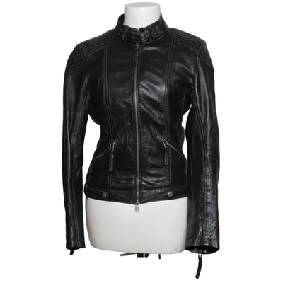 Leather jacket (Black) from Gipsy Cotton, Leather, Polyester