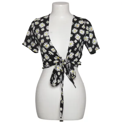 Wrap blouse (Black, White, Yellow) from Loavies Polyester, Elastane
