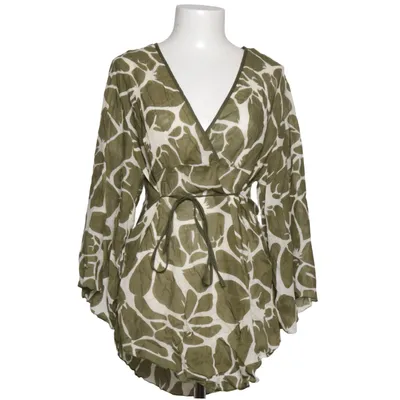Wrap blouse (Green, White) from Lavand Cotton