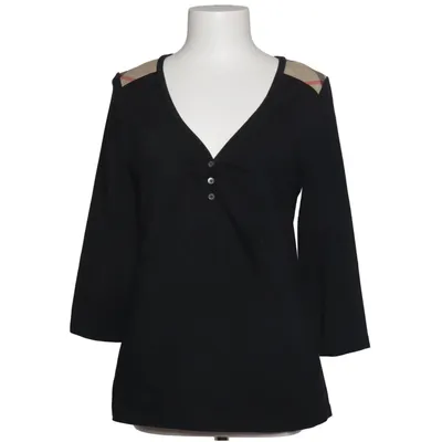 Henley T-shirt (Sort, Beige) fra Burberry Bomuld, Elastan