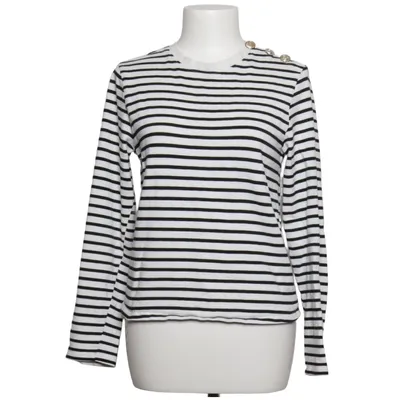 Lange mouwen shirt (Wit, Blauw) van H&M Katoen