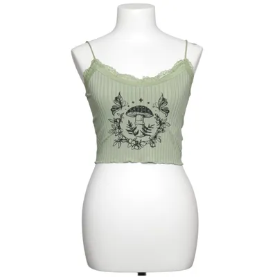 Crop top (Green) from Romwe Polyester