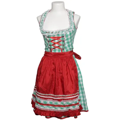 Dirndl (Vert, Rouge, Blanc) de Fuchs Trachtenmoden