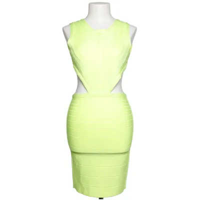 Dress (Yellow) from Herve Leger Elastane, Polyamide, Viscose