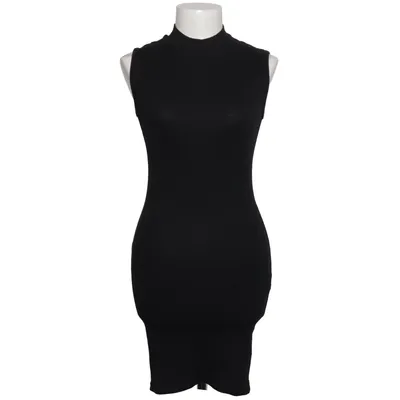 Jurk met col (Zwart) van Trendy Katoen, Elastaan, Polyester, Viscose