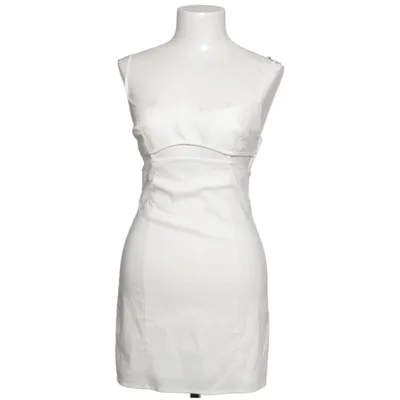 Dress (White) from Zara Elastane, Linen, Polyamide