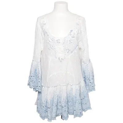 Robe (Blanc, Bleu) de Antica Sartoria Coton