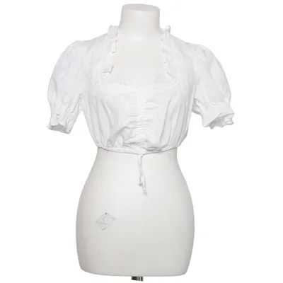 Dirndlbluse (Hvid) fra Alpin Bomuld, Polyester