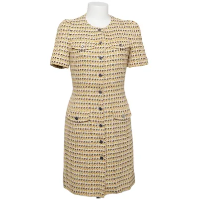 Robe (Jaune, Blanc, Noir) de Maje Acétate, Acrylique, Coton, Fibre métallique, Polyamide, Polyester, Viscose