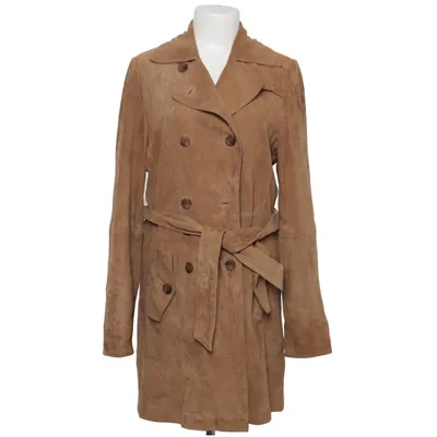 Ledermantel (Beige) von Anokhi Baumwolle, Leder, Polyester