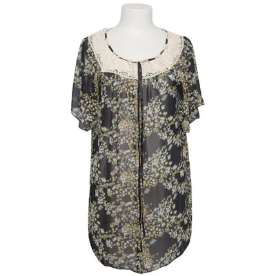 Haut (Noir, Jaune, Blanc) de Last Woman Soie