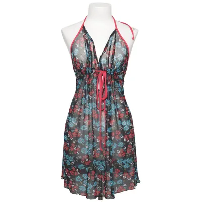 Robe de plage (Noir, Multicolore) de Okay Élasthane, Polyester