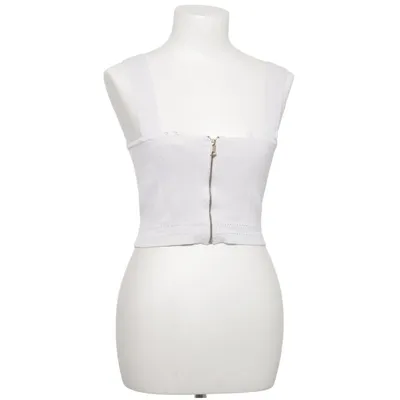 Crop top (White) from Dilvin Knit Polyamide, Viscose