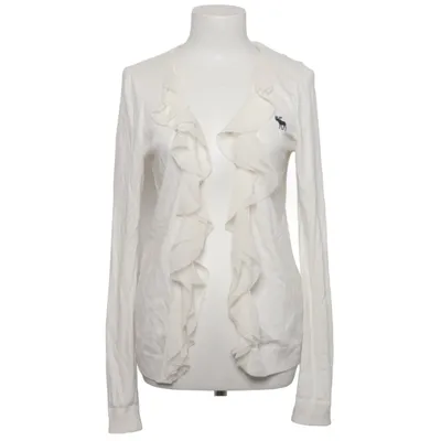 Cardigan (Blanc) de Abercrombie & Fitch Coton, Polyamide, Viscose