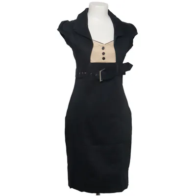 Kleid (Schwarz, Beige) von Lindy Bop Baumwolle, Elasthan