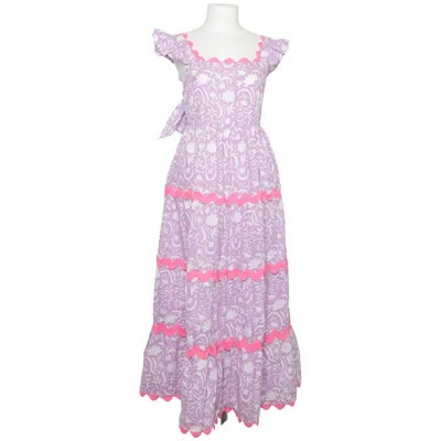 Maxi jurk (Lila, Wit, Roze) van Pink City Prints Katoen