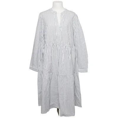 Dress (White, Black) from Alba Moda Cotton